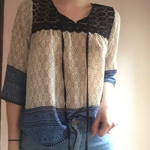 Boho blouse crochet top